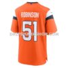 Mens Nike Que Robinson Orange Denver Broncos Team Game Jersey