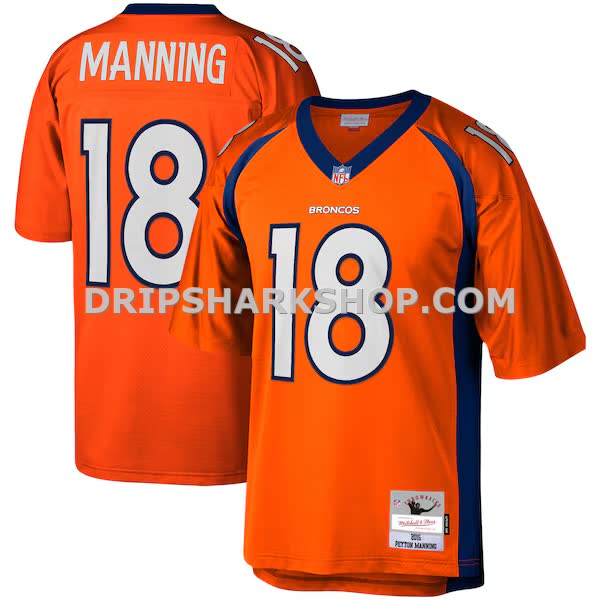 Mens Mitchell And Ness Peyton Manning Orange Denver Broncos Legacy Replica Jersey Pi4401000