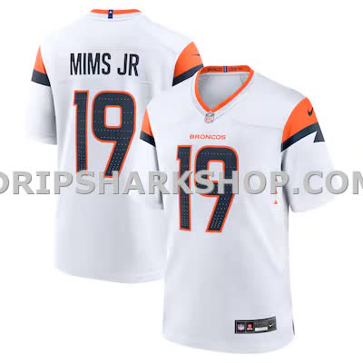 Mens Nike Marvin Mims Jr White Denver Broncos Game Jersey