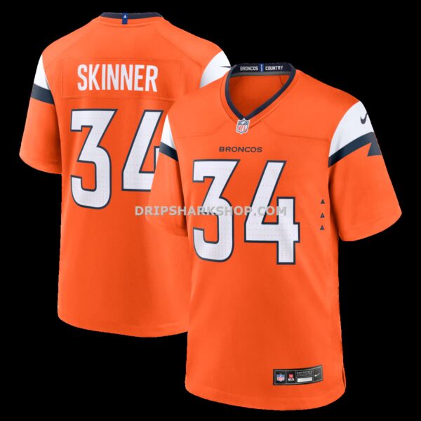 NFL108c17G04-ba793e Mens Nike Jl Skinner Orange Denver Broncos Team Game Jersey