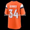 NFL108c17G06-3590fa Mens Nike Jl Skinner Orange Denver Broncos Team Game Jersey