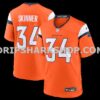 NFL108c17M01-523041 Mens Nike Jl Skinner Orange Denver Broncos Team Game Jersey