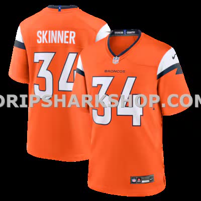 Mens Nike Jl Skinner Orange Denver Broncos Team Game Jersey