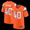 NFL109200G04-e277d0 Mens Nike Justin Strnad Orange Denver Broncos Team Game Jersey