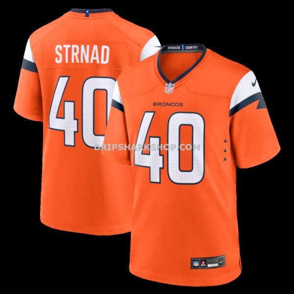 NFL109200G04-e277d0 Mens Nike Justin Strnad Orange Denver Broncos Team Game Jersey