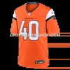 NFL109200G05-961841 Mens Nike Justin Strnad Orange Denver Broncos Team Game Jersey