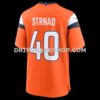 NFL109200G06-48b948 Mens Nike Justin Strnad Orange Denver Broncos Team Game Jersey
