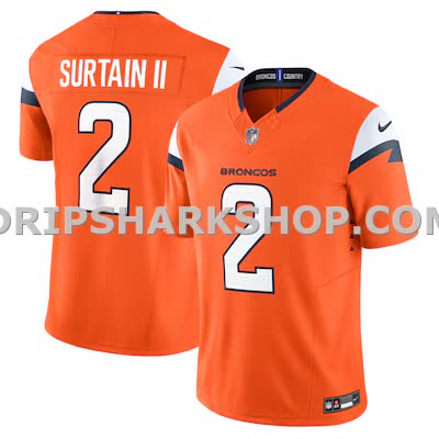 Mens Nike Patrick Surtain Ii Orange Denver Broncos Mile High Collection Vapor Fuse Limited Jersey