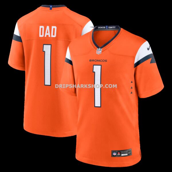 NFL10a543G04-d9a077 Mens Nike Orange Denver Broncos Number 1 Dad Game Jersey