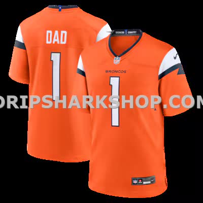 Mens Nike Orange Denver Broncos Number 1 Dad Game Jersey