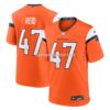 Mens Nike Karene Reid Orange Denver Broncos Team Game Jersey