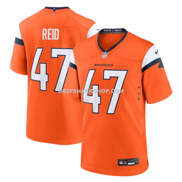 Mens Nike Karene Reid Orange Denver Broncos Team Game Jersey
