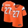 NFL10acc5G04-180400 Mens Nike Jk Dobbins Orange Denver Broncos Team Game Jersey