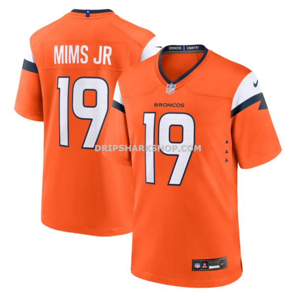 Mens Nike Marvin Mims Jr Orange Denver Broncos Team Game Jersey