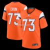 Mens Nike Frank Crum Orange Denver Broncos Team Game Jersey