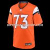 Mens Nike Frank Crum Orange Denver Broncos Team Game Jersey