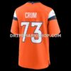 Mens Nike Frank Crum Orange Denver Broncos Team Game Jersey