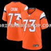 Mens Nike Frank Crum Orange Denver Broncos Team Game Jersey