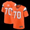 Mens Nike Marques Cox Orange Denver Broncos Team Game Jersey