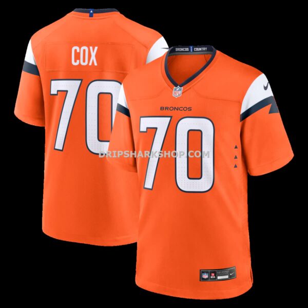 Mens Nike Marques Cox Orange Denver Broncos Team Game Jersey