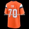 Mens Nike Marques Cox Orange Denver Broncos Team Game Jersey