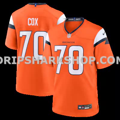 Mens Nike Marques Cox Orange Denver Broncos Team Game Jersey