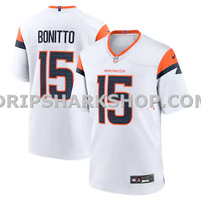 Mens Nike Nik Bonitto White Denver Broncos Game Jersey
