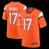 Mens Nike Jaylen Waddle Orange Denver Broncos Game Jersey