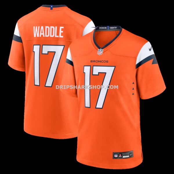 Mens Nike Jaylen Waddle Orange Denver Broncos Game Jersey