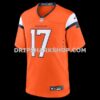 Mens Nike Jaylen Waddle Orange Denver Broncos Game Jersey
