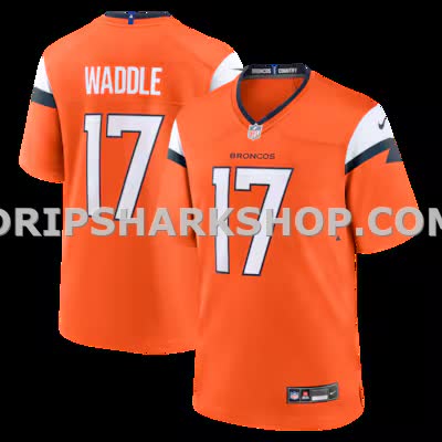 Mens Nike Jaylen Waddle Orange Denver Broncos Game Jersey