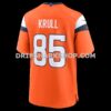 Mens Nike Lucas Krull Orange Denver Broncos Team Game Jersey