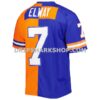 Mens Mitchell And Ness John Elway Royal Orange Denver Broncos 1990 Split Legacy Replica Jersey Pi5003000