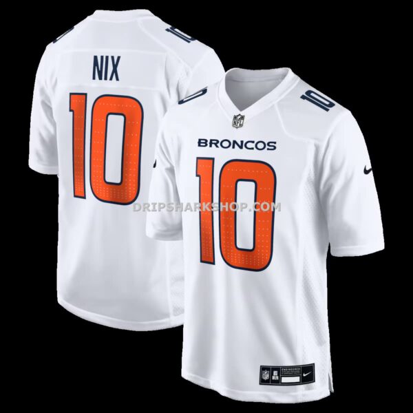 NFL10cd64G04-a56045 Mens Nike Bo Nix White Denver Broncos Tundra Fashion Game Jersey