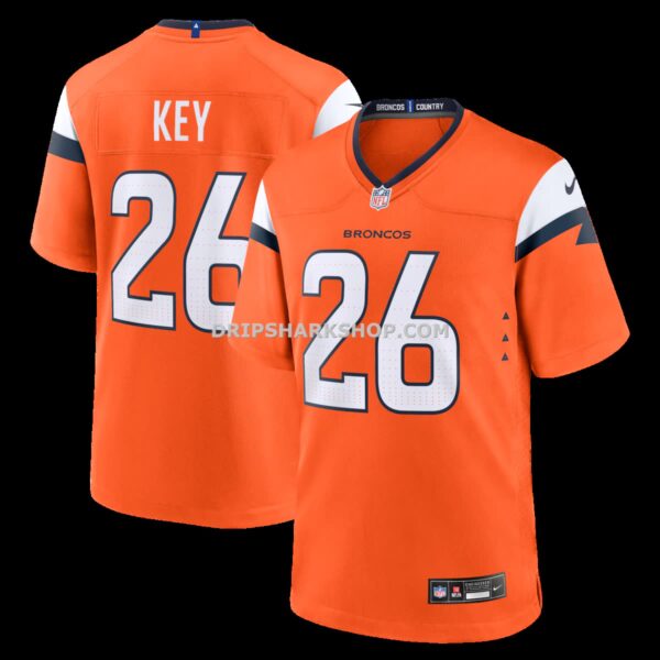 Mens Nike Devon Key Orange Denver Broncos Team Game Jersey