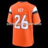 Mens Nike Devon Key Orange Denver Broncos Team Game Jersey