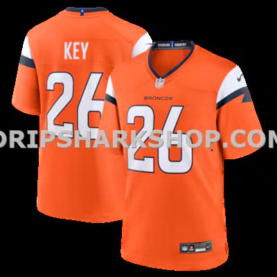 Mens Nike Devon Key Orange Denver Broncos Team Game Jersey