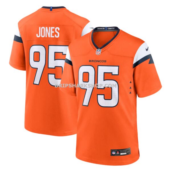NFL10dd7bG04-e11026 Mens Nike Saivion Jones Orange Denver Broncos Team Game Jersey