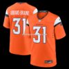 Mens Nike Kris Abrams Draine Orange Denver Broncos Team Game Jersey