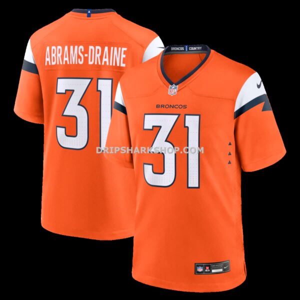 Mens Nike Kris Abrams Draine Orange Denver Broncos Team Game Jersey