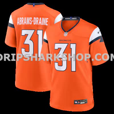 Mens Nike Kris Abrams Draine Orange Denver Broncos Team Game Jersey