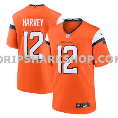 Mens Nike Rj Harvey Orange Denver Broncos Team Game Jersey