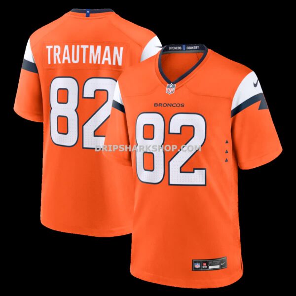Mens Nike Adam Trautman Orange Denver Broncos Team Game Jersey