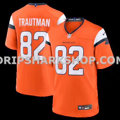 Mens Nike Adam Trautman Orange Denver Broncos Team Game Jersey