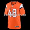 Mens Nike Mitchell Fraboni Orange Denver Broncos Team Game Jersey