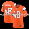 Mens Nike Mitchell Fraboni Orange Denver Broncos Team Game Jersey