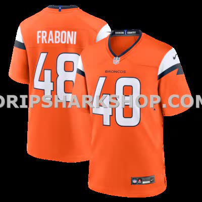 Mens Nike Mitchell Fraboni Orange Denver Broncos Team Game Jersey