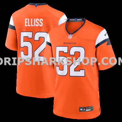 Mens Nike Jonah Elliss Orange Denver Broncos Team Game Jersey