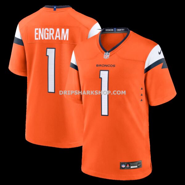 Mens Nike Evan Engram Orange Denver Broncos Team Game Jersey