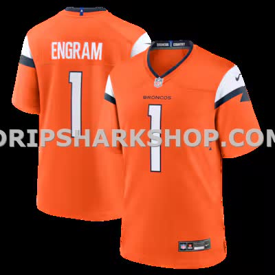 Mens Nike Evan Engram Orange Denver Broncos Team Game Jersey